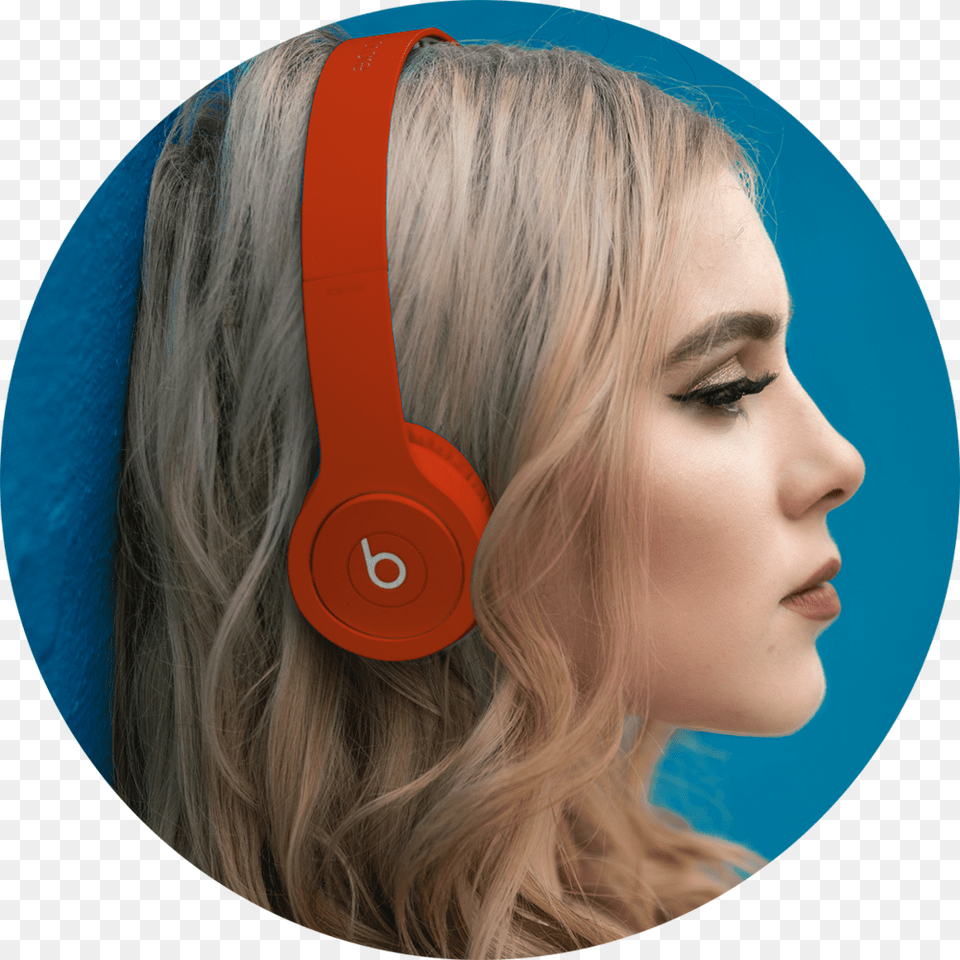 Circle Headphones, Adult, Electronics, Female, Person Free Png Download