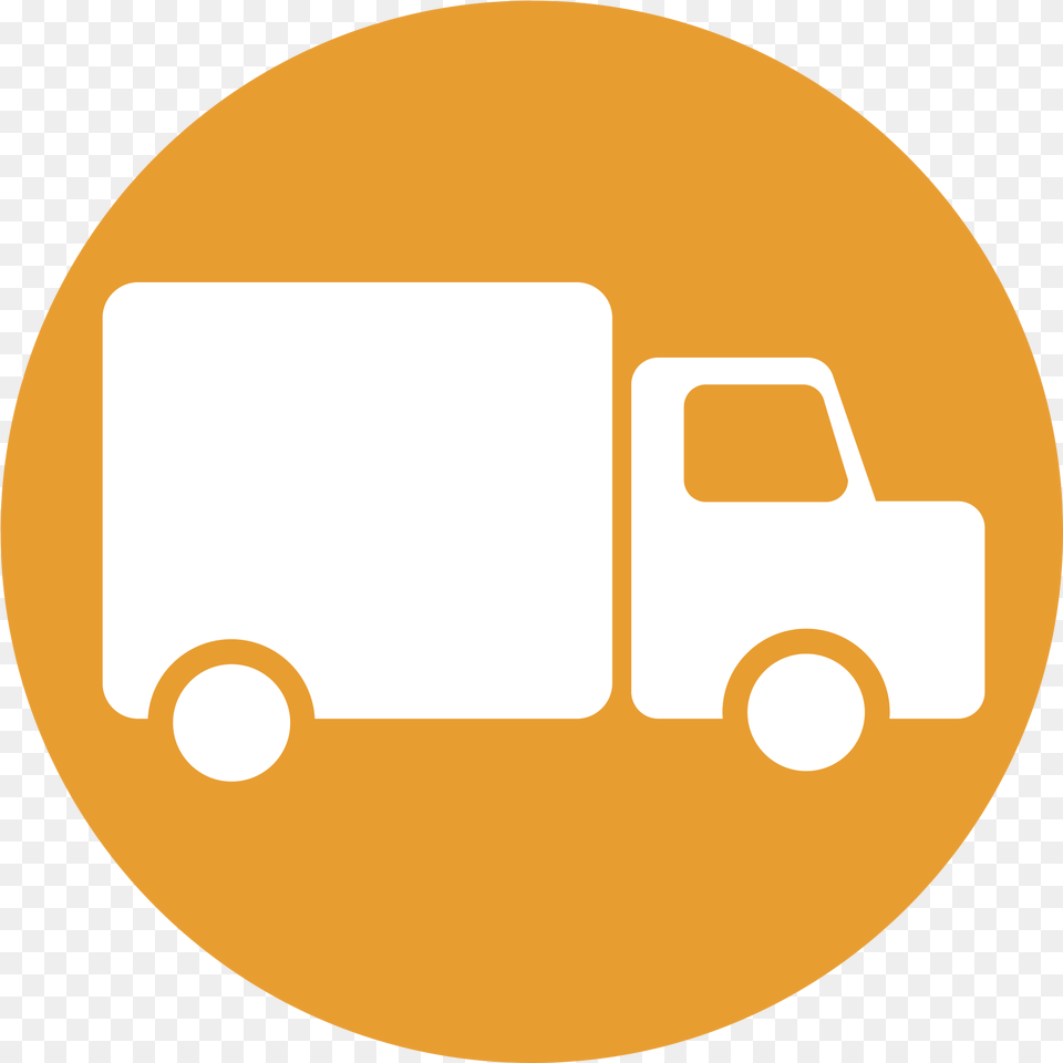 Circle Icon Transparent Background Circle Delivery Icon, Disk, Moving Van, Transportation, Van Free Png
