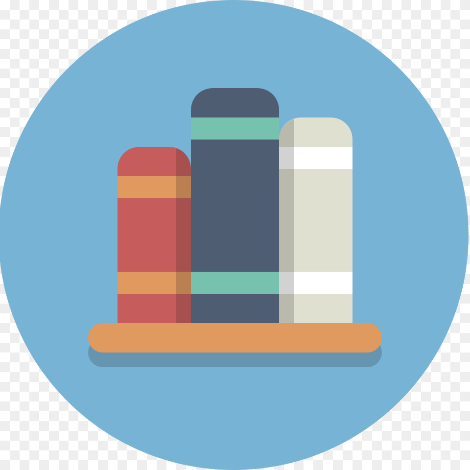Circle Icons Bookshelf Library Flat Icon, Disk, Medication Png