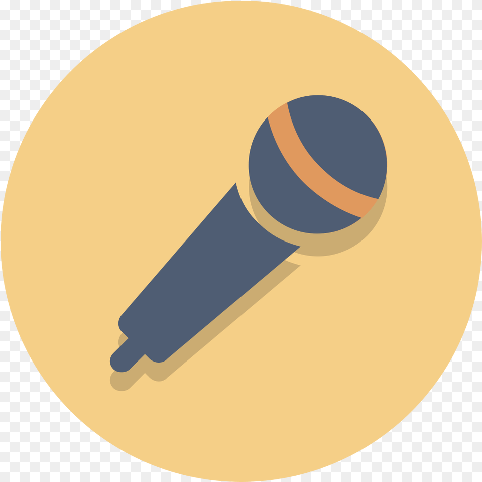 Circle Icons Microphone Flat Microphone Icon, Electrical Device, Astronomy, Moon, Nature Free Png Download