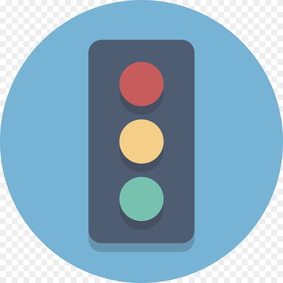 Circle Icons Traffic Traffic Lights Flat Icon, Light, Traffic Light, Disk Free Png