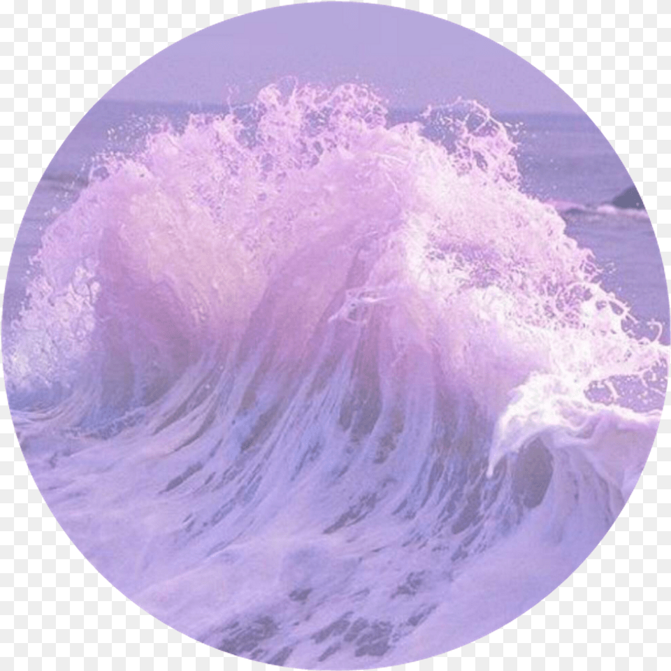 Circle Lavender Aesthetic, Nature, Outdoors, Sea, Sea Waves Png