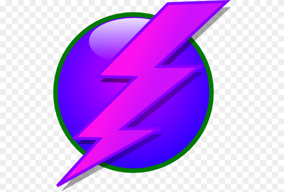 Circle Lightning Bolt Clipart, Purple, Art, Graphics, Light Png
