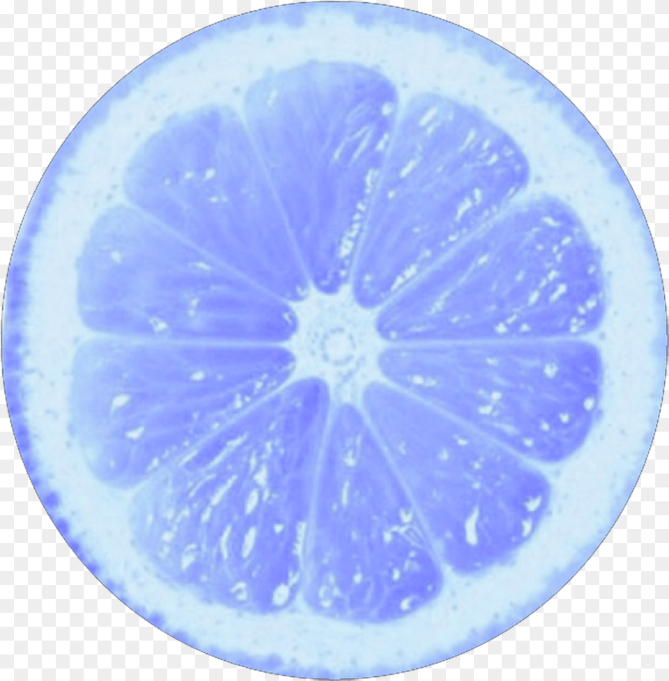 Circle Limon Blue Circulo Tumblr Colors Background Lemon Slice, Produce, Citrus Fruit, Food, Fruit Free Png Download