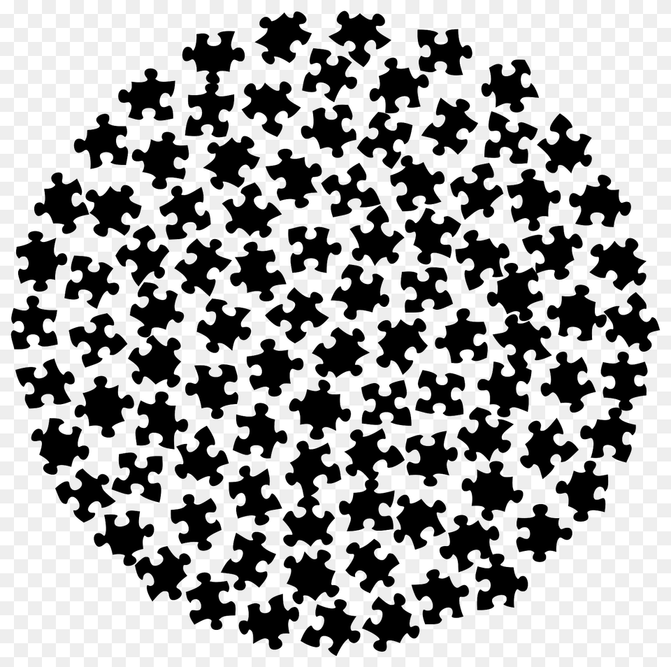 Circle Made Of Puzzle Pieces, Pattern, Qr Code, Game, Jigsaw Puzzle Png Image