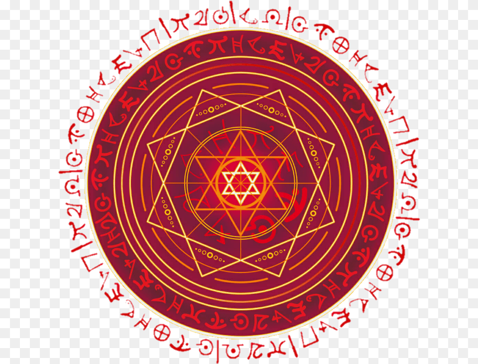 Circle Magiccircle Magic Fantasy Red Symbol Evil Red Magic Circle Free Png