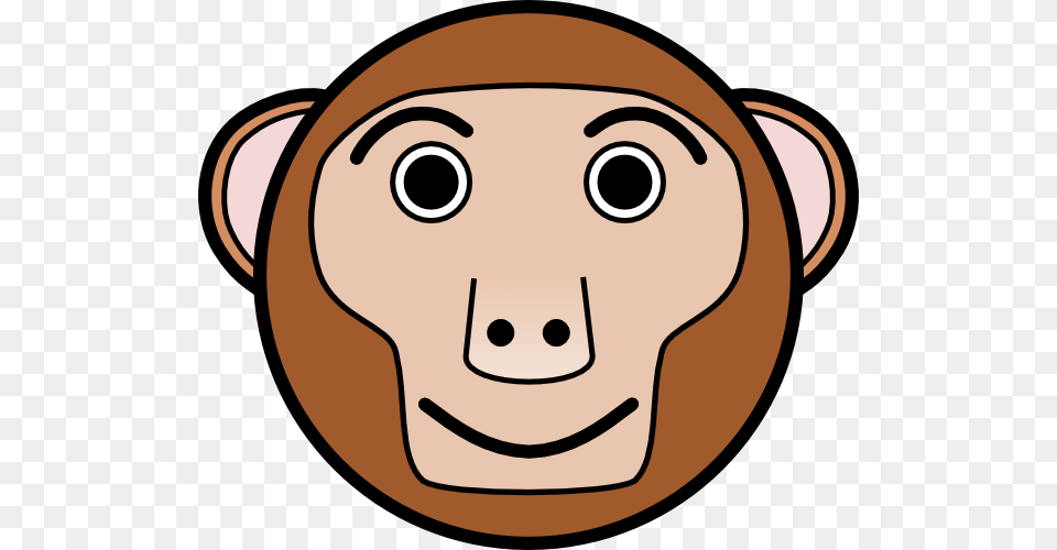 Circle Monkey Head Clip Art, Baby, Person, Animal, Wildlife Png Image