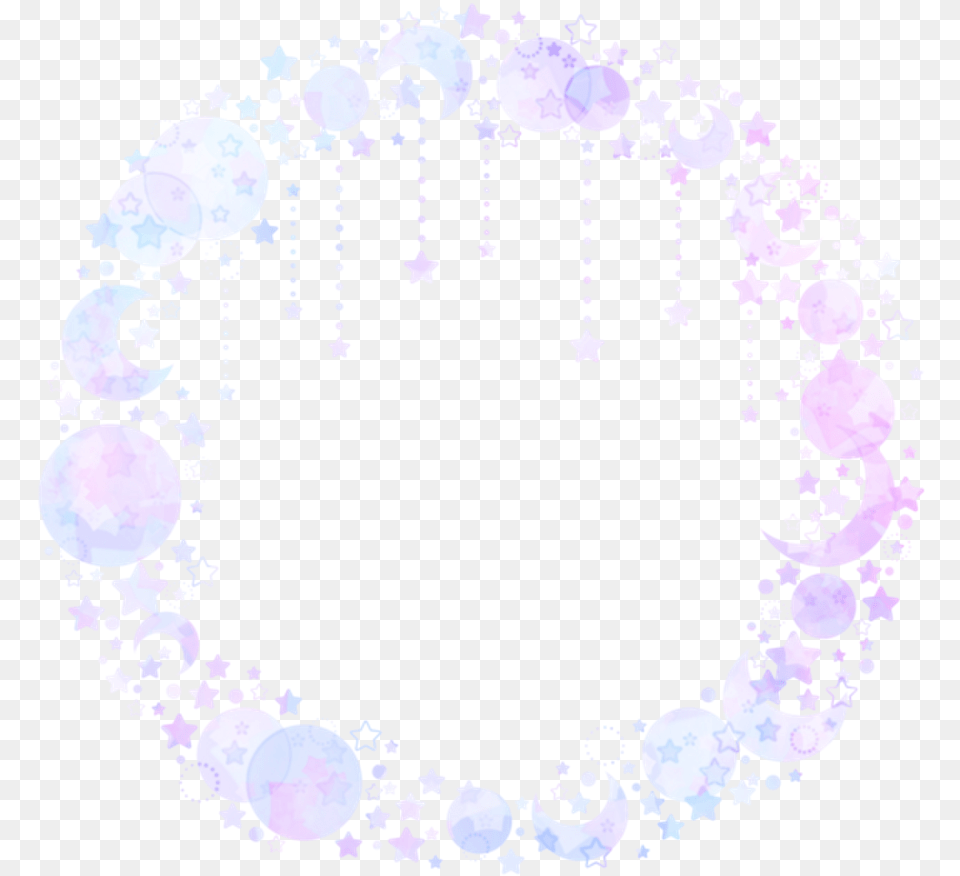 Circle Moon Stars Overlay Tumblr Aesthetic Purple Aaron And Aphmau Background, Accessories, Necklace, Jewelry, Night Png