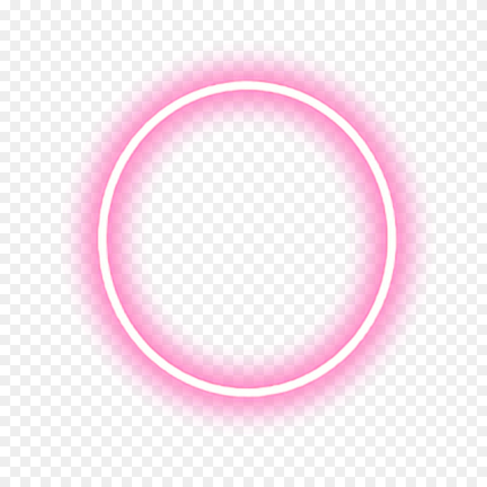 Circle Neon Glowing Tumblr Pink Pinkcircle Shapes Freet, Purple, Disk Free Transparent Png