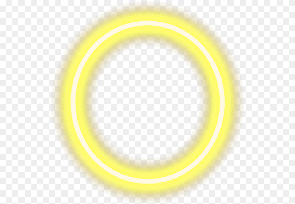 Circle Neon Yellow Yellowlight Lights Light Crown Circle, Plate Png