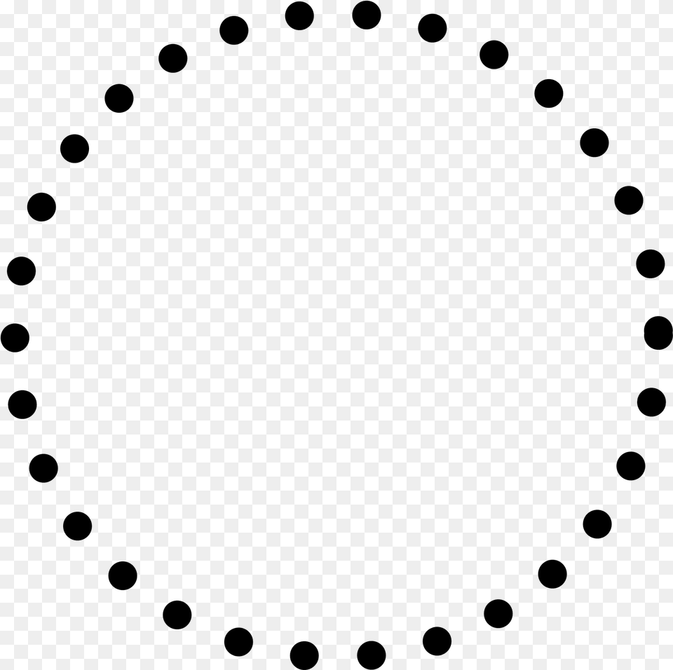 Circle Of Dots, Gray Free Png Download