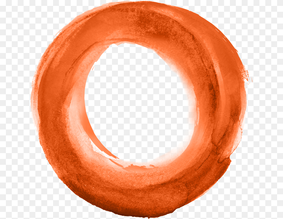 Circle Orange Circle, Food, Sweets, Bread, Bagel Png Image