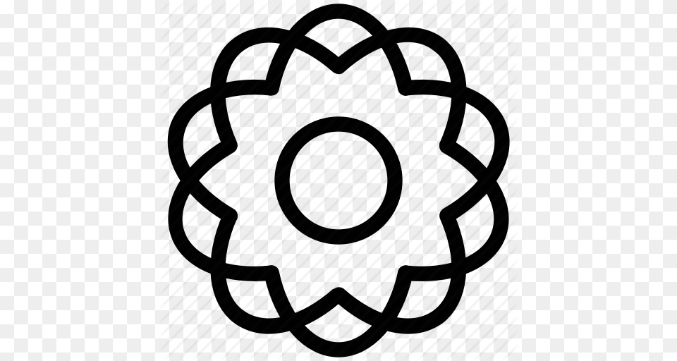 Circle Pattern Creative Design Filigree Flower Round Shape Icon, Sphere, Food, Produce Png