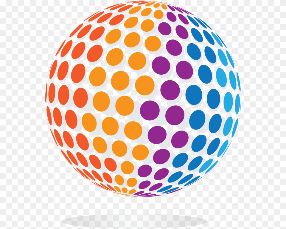 Circle Pixel Logo Design Conferenzia World, Sphere, Ball, Golf, Golf Ball Free Transparent Png