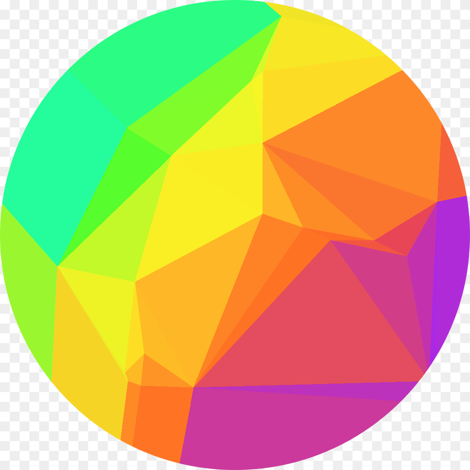 Circle Polygon Geometric Colourful Rainbow Summer Brigh Circle Polygon, Sphere Free Png