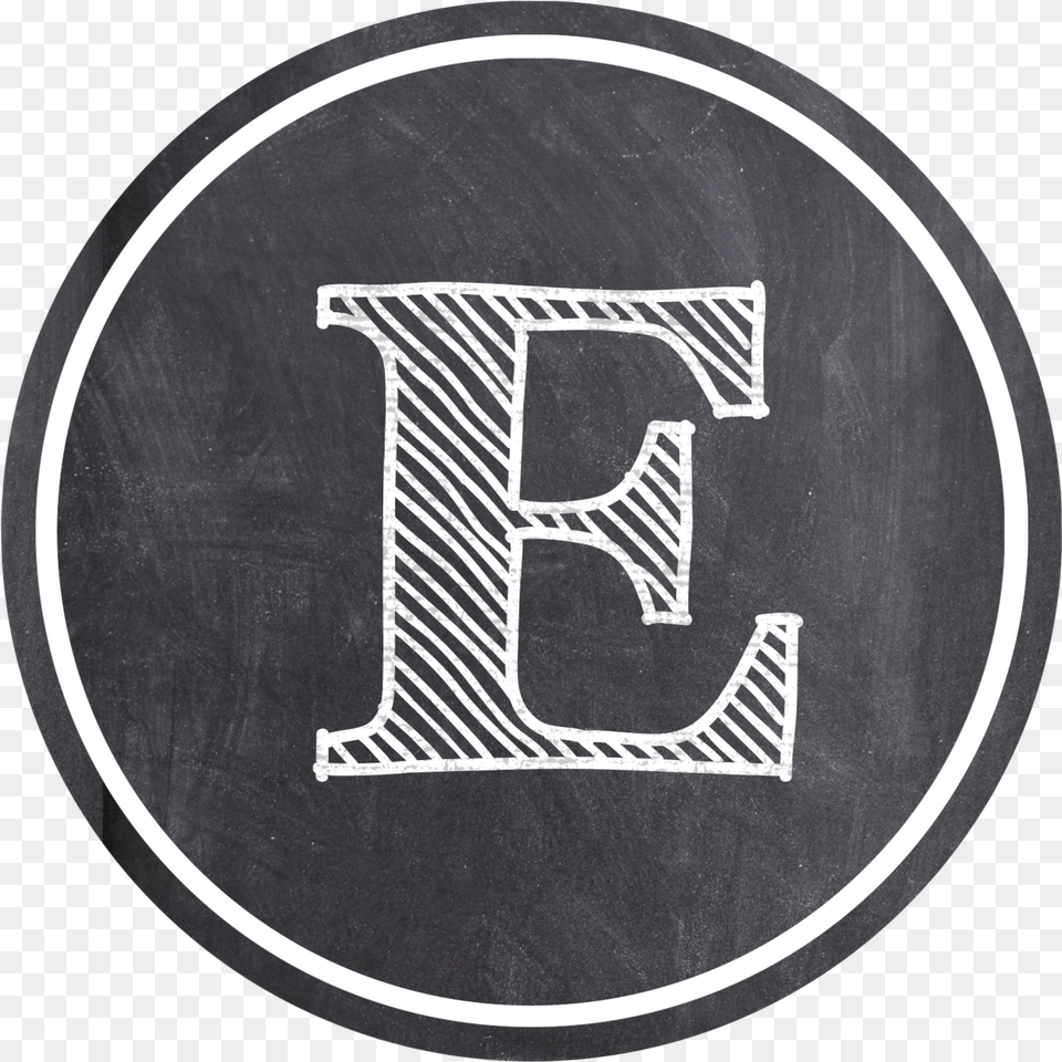 Circle Printable Chalkboard Letter, Emblem, Symbol Free Png Download