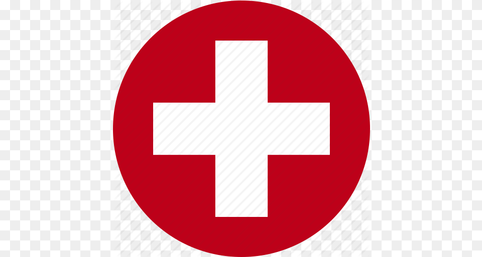 Circle Red Cross Logo Logodix Switzerland Flag Circle, Symbol, First Aid, Red Cross, Disk Free Png