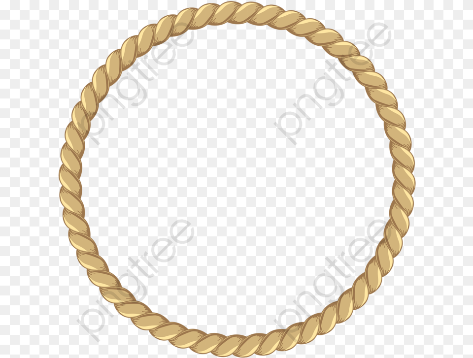 Circle Rope Golden Chain Round, Accessories, Bracelet, Jewelry, Oval Free Transparent Png