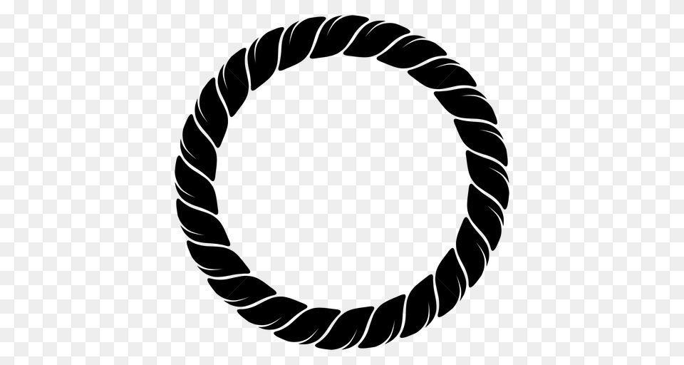 Circle Rope Picture Frame, Gray Png