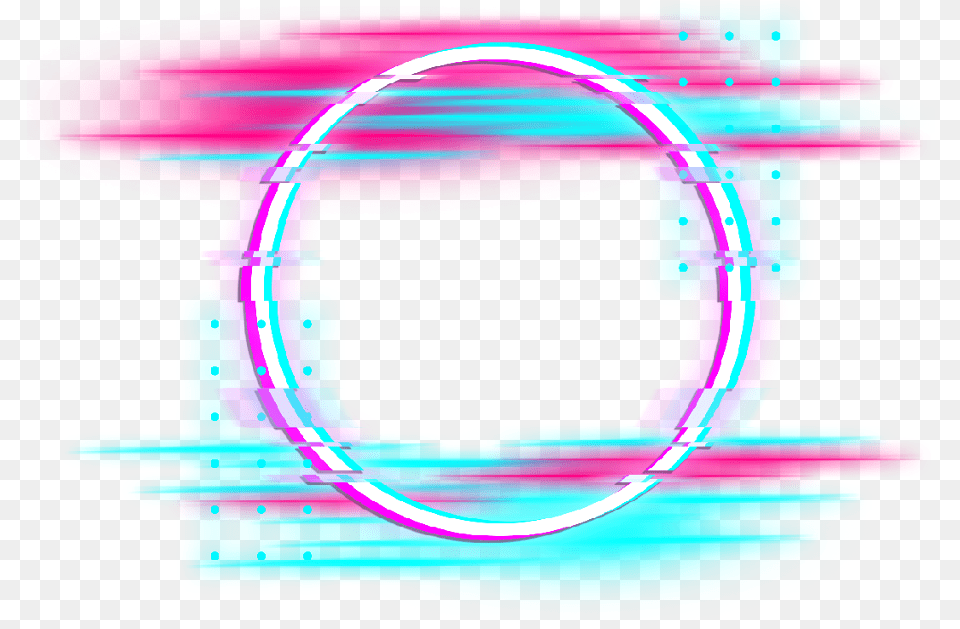 Circle Round Glitch Border Neon Error Geometric Glitch, Light Free Transparent Png