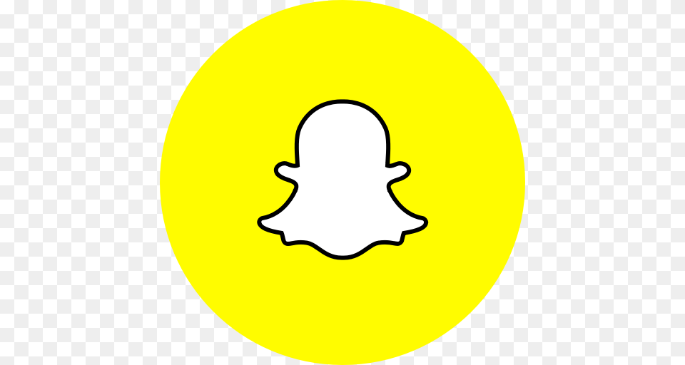 Circle Round Icon Snapchat Social Media Social Network Icon, Logo, Disk, Sticker, Symbol Free Transparent Png