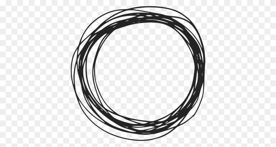 Circle Scribble Element Png Image