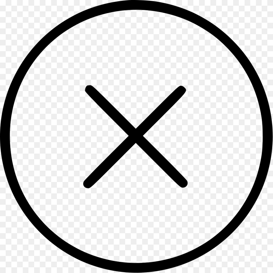 Circle Shape Cancel Sign X Button White Transparent, Symbol Free Png