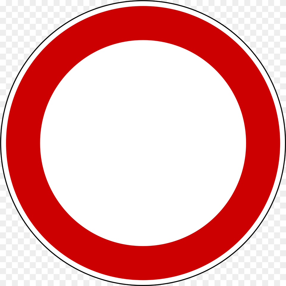 Circle Slash Red Circle Outline Sign, Symbol, Road Sign, Disk Free Transparent Png