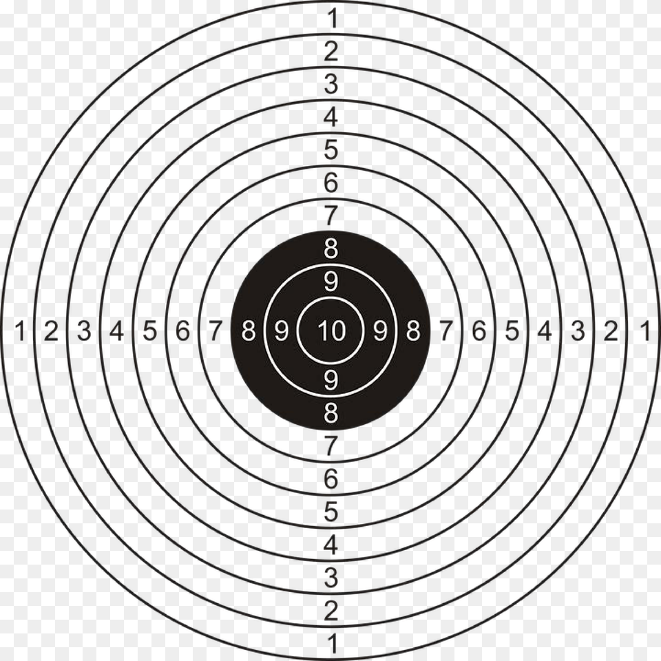 Circle Template Infantry Shooting Shield Main Image Shooting Target Template, Gun, Shooting Range, Weapon, Spiral Free Png