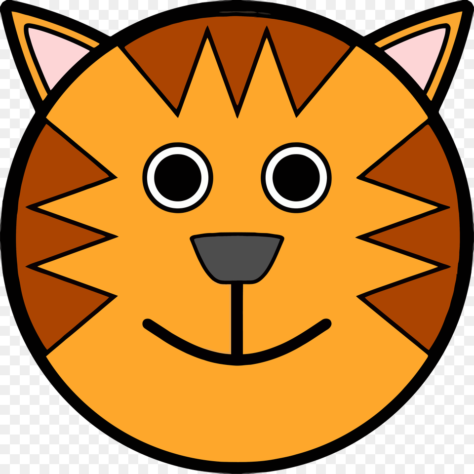 Circle Tigger Cat Face Clipart Image Download Png