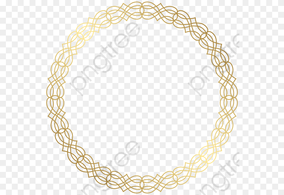 Circle Transparent Border Gold, Accessories, Bracelet, Jewelry, Necklace Free Png