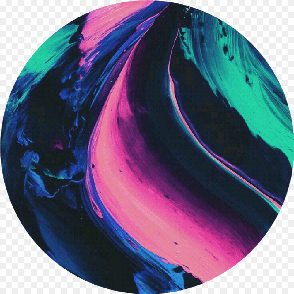 Circle Tumblr Aesthetic Overlay Paint Black Blue Pink Aesthetic Circle, Astronomy, Outer Space, Planet Free Png