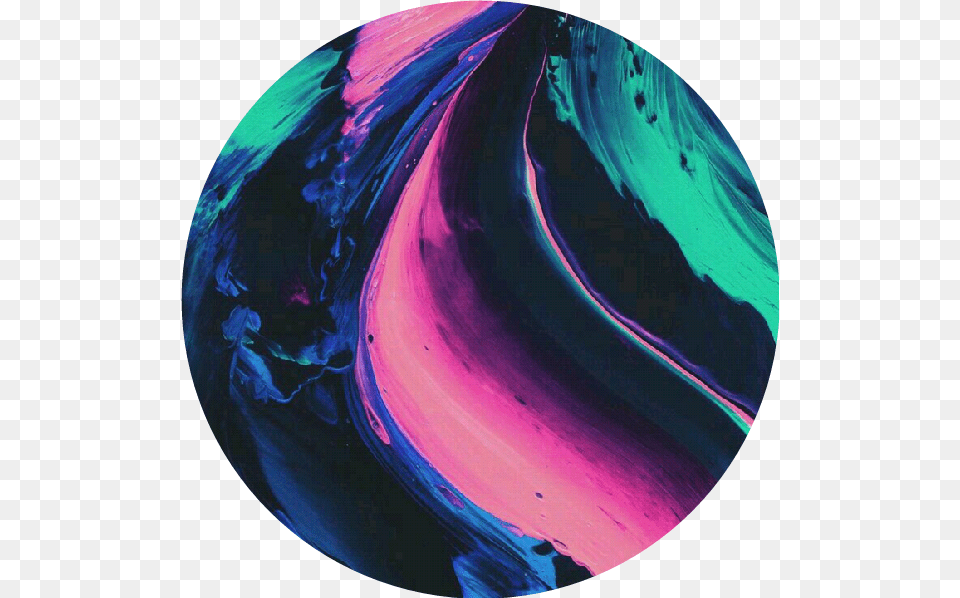Circle Tumblr Aesthetic Overlay Paint Black Blue Pink Black Blue Pink Aesthetic, Astronomy, Outer Space, Planet Free Png Download