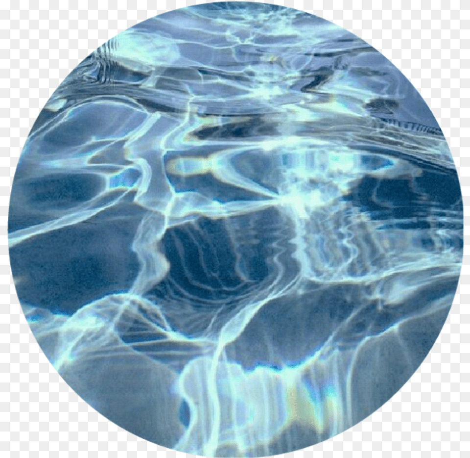 Circle Water Ocean Blue Wave Aesthetic Overlay Tumblr Aesthetic Ocean, Photography, Pool, Sphere, Window Png