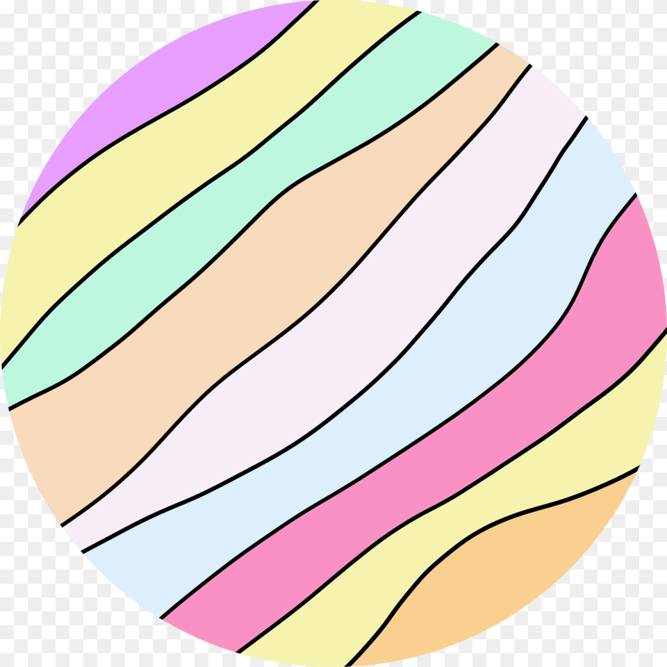 Circle Wavy Lines Colors Pastel Freetoedit Bicycle Wheel, Sphere Free Png Download