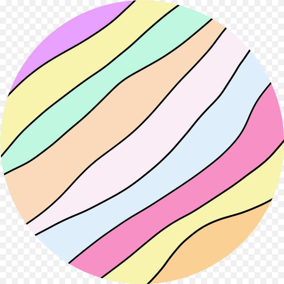 Circle Wavy Lines Colors Pastel Freetoedit Cycling Wheel, Sphere, Animal, Fish, Sea Life Png Image