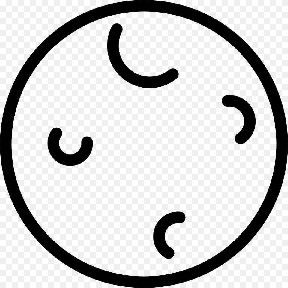 Circle With Curved Lines Inside Icon Stencil Free Png Download