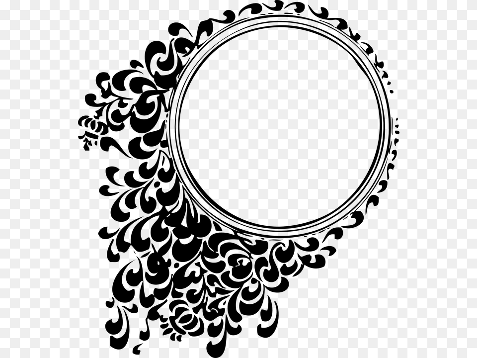 Circle With Design, Gray Free Png Download