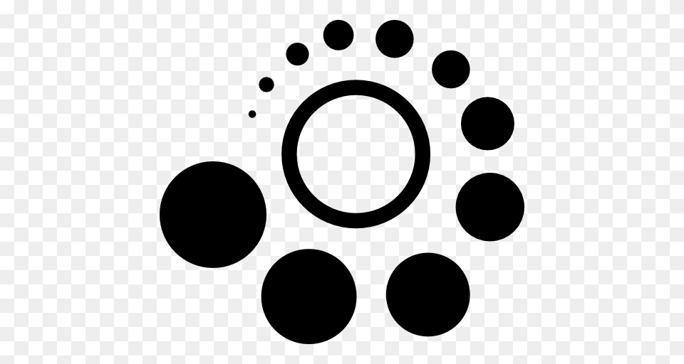 Circle With Dots Forming A Spiral In Perspective, Machine Free Transparent Png