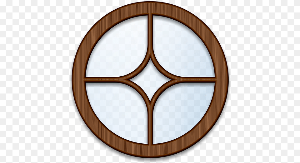 Circle Wooden Window Frame, Disk Free Png Download