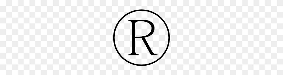 Circled Latin Capital Letter R Unicode Character U, Gray Free Png Download