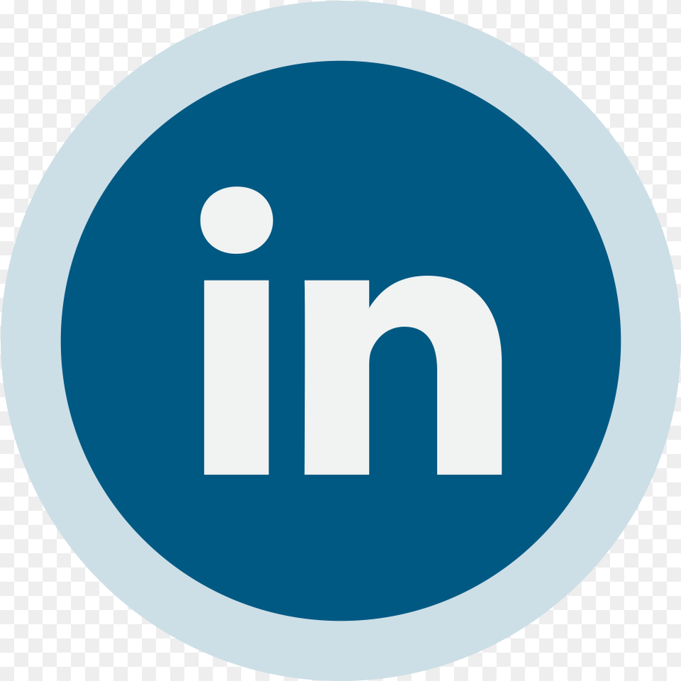 Circled Linkedin Logo Image Circle, Sign, Symbol, Disk Png