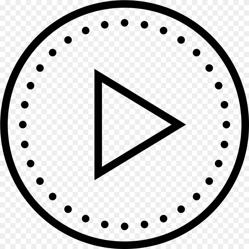 Circled Play Icon Icon, Gray Png Image
