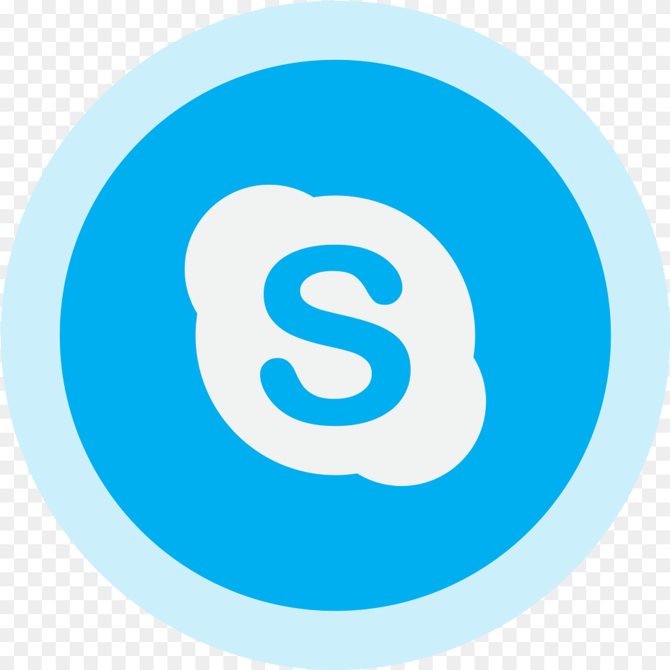 Circled Skype Logo Purepng Transparent Social Media Flat Icon, Symbol, Disk, Text Free Png