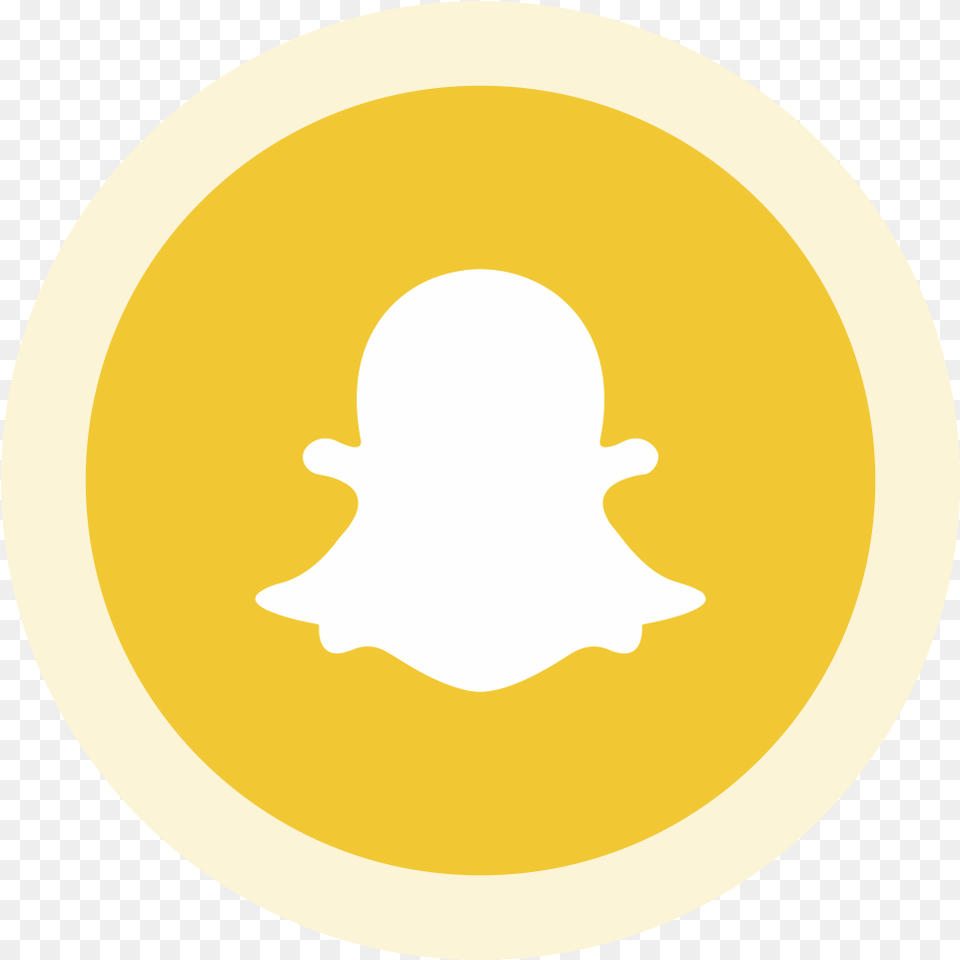 Circled Snapchat Logo Image Snapchat Logo Black And White, Badge, Symbol, Outdoors Free Png