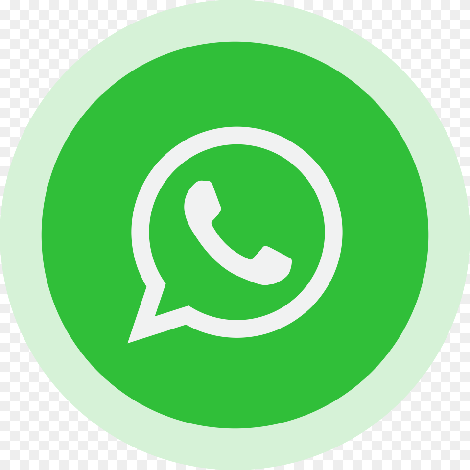 Circled Whatsapp Logo Image Whatsapp Logo, Green, Disk, Symbol Free Png Download