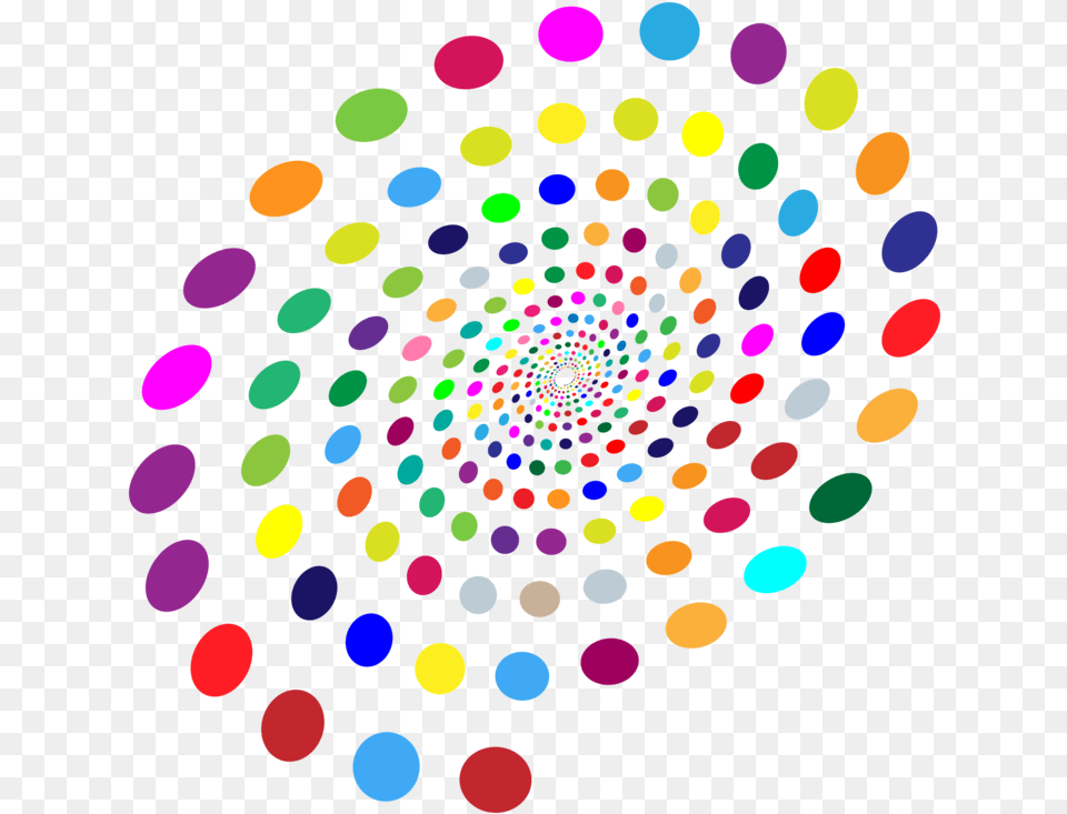 Circlelinepainting Multi Coloured Circles, Spiral, Pattern, Lighting Free Png Download