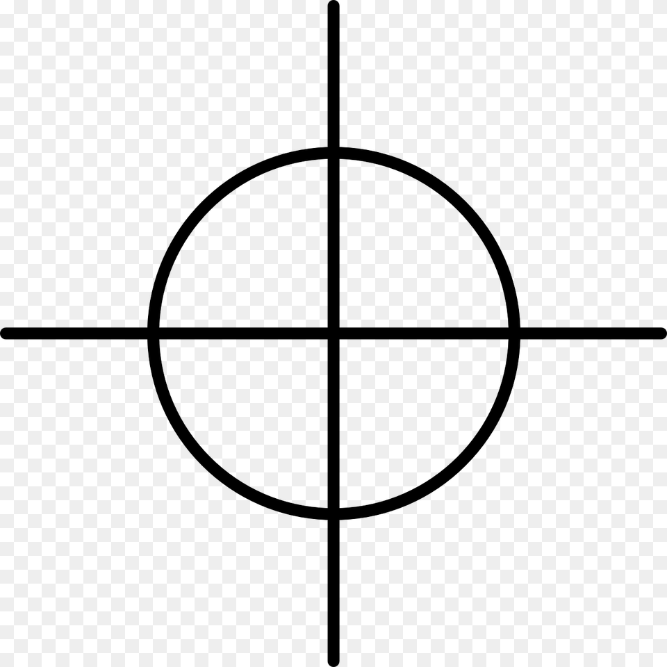 Circles In The Coordinate Plane Crosshair, Gray Png Image