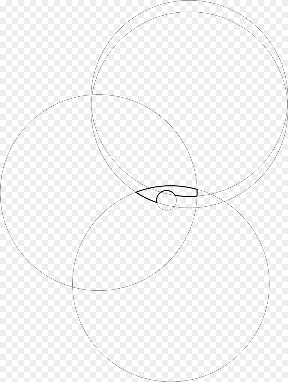 Circles Turning Into A Butterknife Circle, Gray Free Png