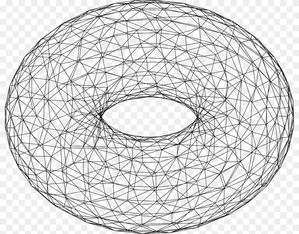 Circlewireframe Modelwebsite Wireframe Wireframe Donut, Gray Free Transparent Png